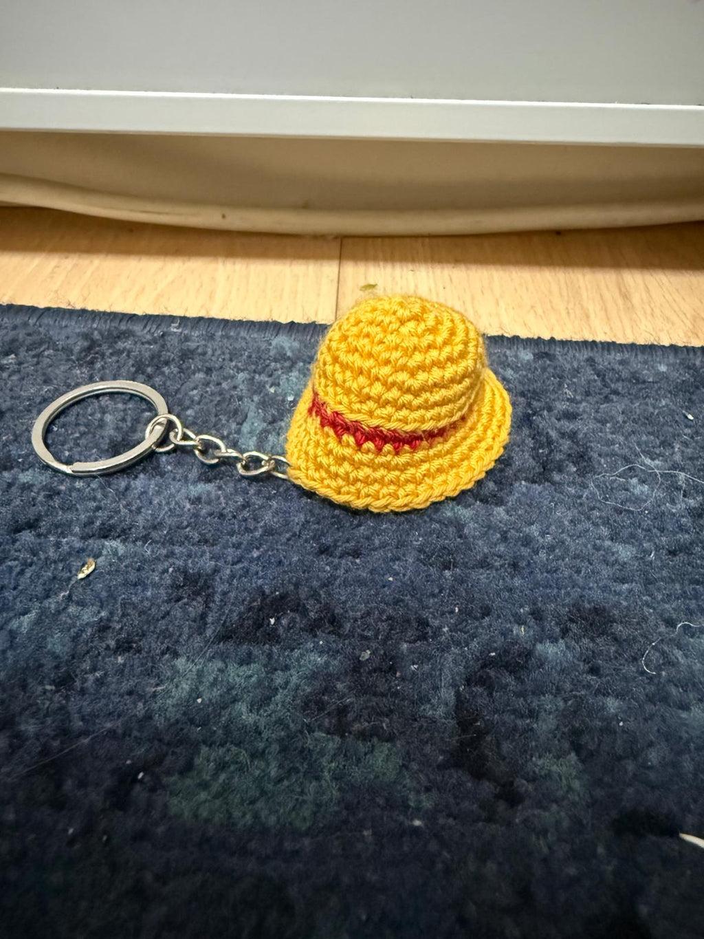 one piece luffy  hat keychain